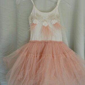 Tutu Du Monde Dress with Flair - pink and white, NWT